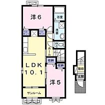 メゾンビューV 201 ｜ 富山県富山市婦中町添島（賃貸アパート2LDK・2階・56.42㎡） その2