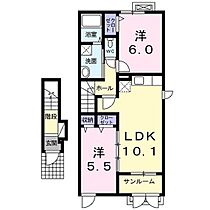 プルミエリアII 204 ｜ 富山県富山市新庄町2丁目（賃貸アパート2LDK・2階・57.25㎡） その2