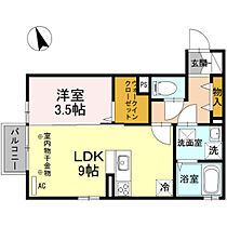 D-roomひよどり 103 ｜ 富山県富山市鵯島（賃貸アパート1LDK・1階・34.76㎡） その2