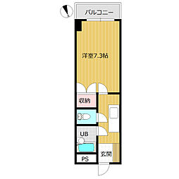 メゾン ルミネス 3階1Kの間取り