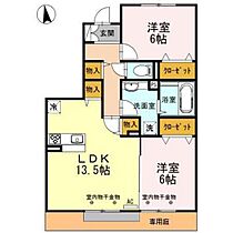 ラ・フェルマータ山室 A103 ｜ 富山県富山市山室（賃貸アパート2LDK・1階・63.33㎡） その2