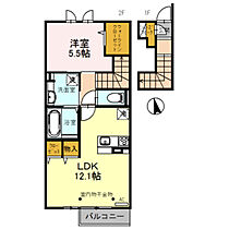 セレナーデ中川原新町 207 ｜ 富山県富山市中川原新町（賃貸アパート1LDK・2階・51.04㎡） その2