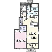 リバーサイド WESTII 101 ｜ 富山県富山市有沢（賃貸アパート1LDK・1階・47.65㎡） その2