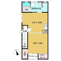 NEWウィンドウ 201 ｜ 富山県富山市粟島町1丁目（賃貸アパート1DK・2階・45.54㎡） その2