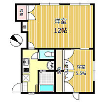 信開セルーラ音羽町 201 ｜ 富山県富山市音羽町1丁目（賃貸アパート2K・2階・43.06㎡） その2