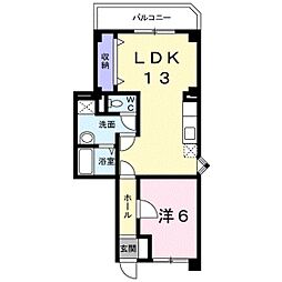 メゾンMK 1LDKの間取図画像