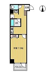 リブ諏訪川原 1Kの間取図画像