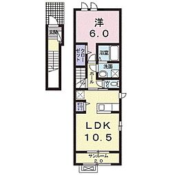 フォンテーネ 1LDKの間取図画像
