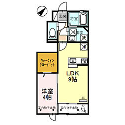 D-roomエンゼル 1LDKの間取図画像