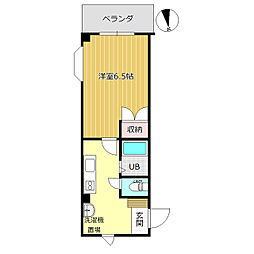 タウンズ大町 1Kの間取図画像