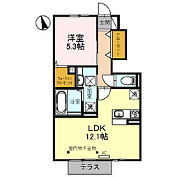 グランストリーツA 1LDKの間取図画像