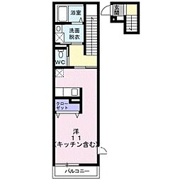 サニーパティオ2 ワンルームの間取図画像
