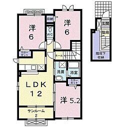 リブレ常盤台A 3LDKの間取図画像