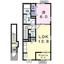 コッティ大泉 1LDKの間取図画像