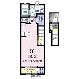 エクラ22 ワンルームの間取図画像