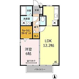 グランモア 1LDKの間取図画像
