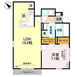 グラン クレール 1LDKの間取図画像