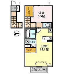 グリーンライト 1LDKの間取図画像