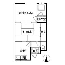 湊荘 1 ｜ 富山県高岡市大野（賃貸アパート2K・1階・33.07㎡） その2