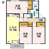 エルフタウン吉久 B202 ｜ 富山県高岡市吉久2丁目（賃貸アパート3LDK・2階・70.43㎡） その2