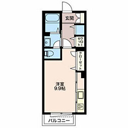 シャーメゾン新高岡 ワンルームの間取図画像