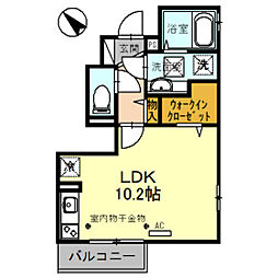 エスタシオンJ ワンルームの間取図画像