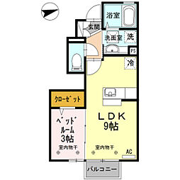 CenterLink 1LDKの間取図画像