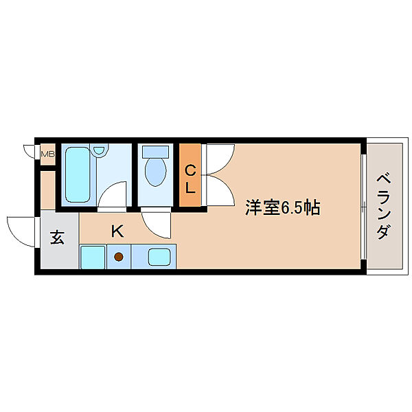 カレッジハウス 303｜奈良県奈良市北川端町(賃貸マンション1R・3階・22.91㎡)の写真 その2
