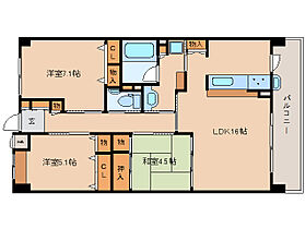 奈良県奈良市西大寺東町1丁目（賃貸マンション3LDK・7階・75.37㎡） その2