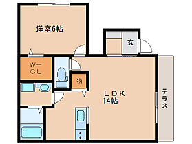 京都府相楽郡精華町光台4丁目（賃貸アパート1LDK・1階・48.52㎡） その2