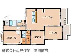 ローズガーデン学園前  ｜ 奈良県奈良市学園新田町（賃貸マンション3LDK・2階・77.68㎡） その2