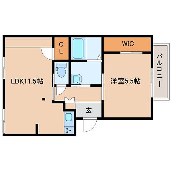 奈良県奈良市百楽園5丁目(賃貸アパート1LDK・2階・43.00㎡)の写真 その2