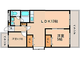 トリミティー中西ビル  ｜ 奈良県奈良市鳥見町1丁目（賃貸マンション2LDK・3階・52.00㎡） その2