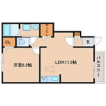 オリヴィンテラス  ｜ 奈良県生駒市有里町（賃貸アパート1LDK・1階・41.13㎡） その2