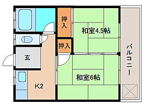 奈良県奈良市あやめ池南2丁目（賃貸アパート2K・2階・29.00㎡） その2