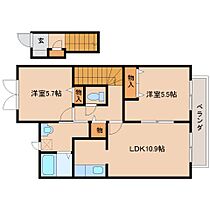 メゾン・アミューサB  ｜ 奈良県橿原市五条野町2284（賃貸アパート2LDK・1階・60.87㎡） その2