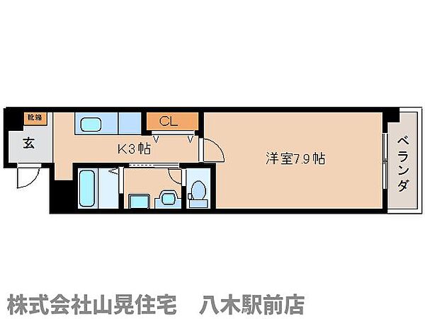 コスモ大和橿原 203｜奈良県橿原市久米町(賃貸マンション1K・2階・26.70㎡)の写真 その2