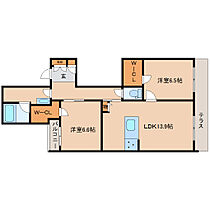 奈良県橿原市新賀町298-1（賃貸マンション2LDK・2階・69.14㎡） その2