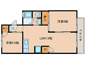 メゾーン大和  ｜ 奈良県橿原市木原町（賃貸アパート2LDK・1階・47.00㎡） その2