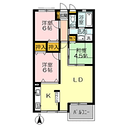 YNT第1マンション 3LDKの間取図画像