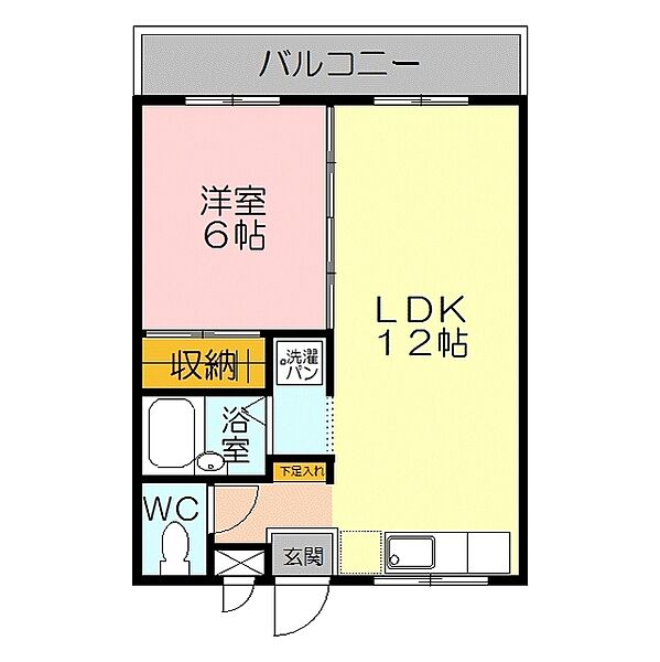 レックハウス　ナガトウ　Ｃ棟 203｜鳥取県米子市両三柳(賃貸アパート1LDK・2階・39.74㎡)の写真 その2
