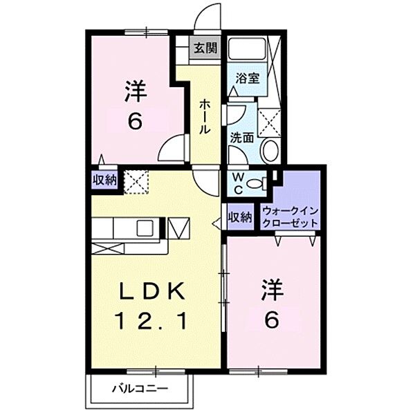 ピュア　レジデンスＡ 105｜鳥取県米子市尾高(賃貸アパート2LDK・1階・56.80㎡)の写真 その2