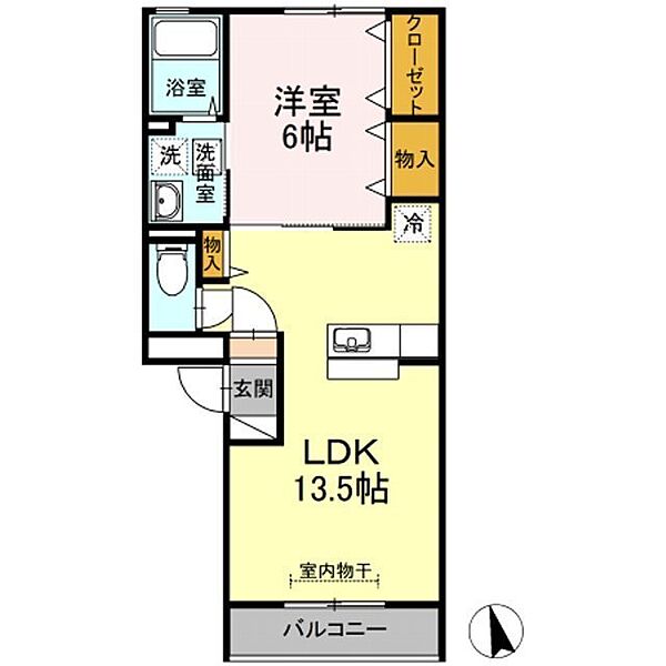 ラブラドールII 302｜鳥取県米子市皆生4丁目(賃貸アパート1LDK・3階・44.62㎡)の写真 その2