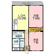 ファイアプレイス 307 ｜ 鳥取県米子市西福原5丁目（賃貸マンション2LDK・3階・58.75㎡） その2