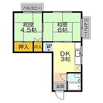 錦コーポ 301 ｜ 鳥取県米子市錦町2丁目（賃貸アパート2K・3階・30.00㎡） その2