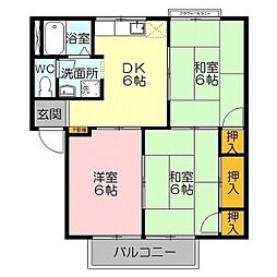 ラディッシュMTA 3DKの間取図画像