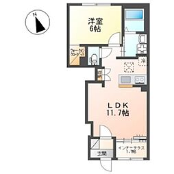 ベントルナータ 1LDKの間取図画像