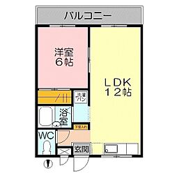 ジャック 1LDKの間取図画像