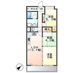 クリーンピア米子加茂町 3LDKの間取図画像