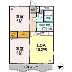 セブンヒルズ 2LDKの間取図画像